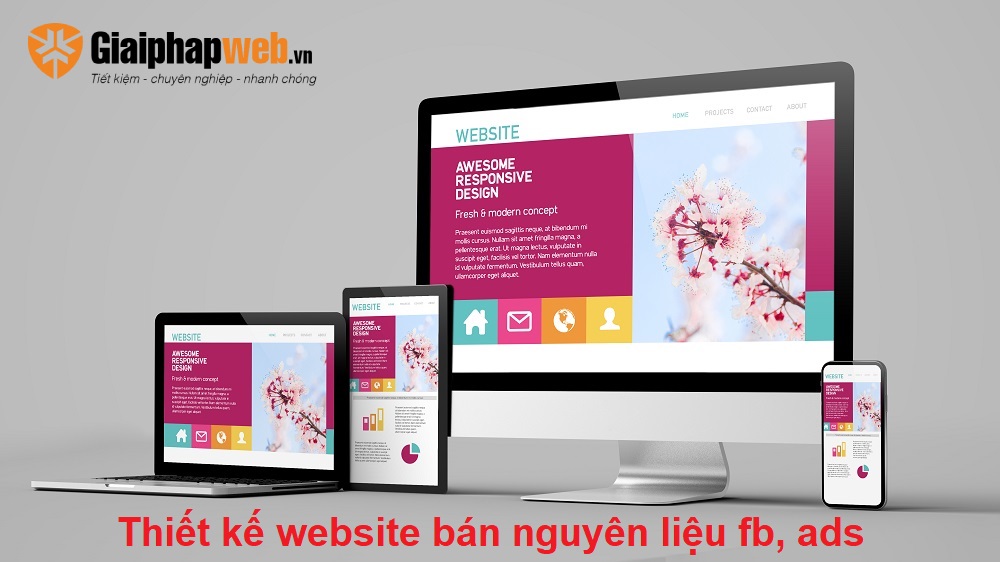 Thiết kế website bán nguyên liệu fb