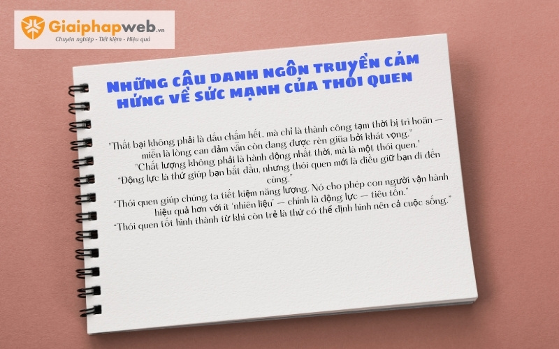 Những câu nói hay về thói quen