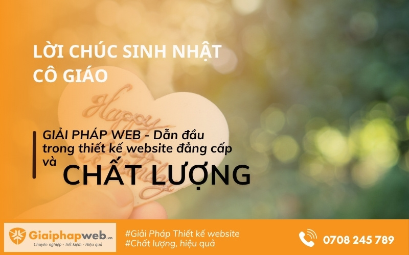lời chúc sinh nhật cô giáo