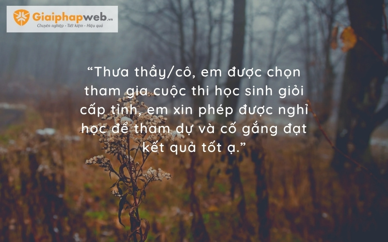 Những câu nói xin nghỉ học hay nhất