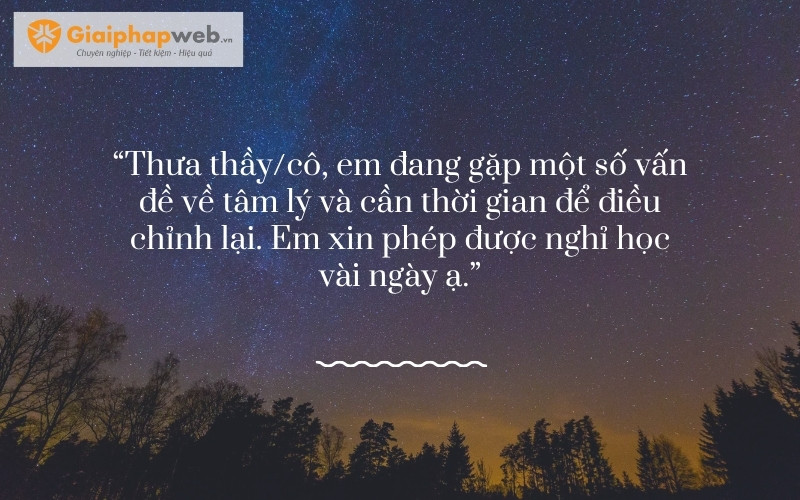Những câu nói xin nghỉ học hay nhất