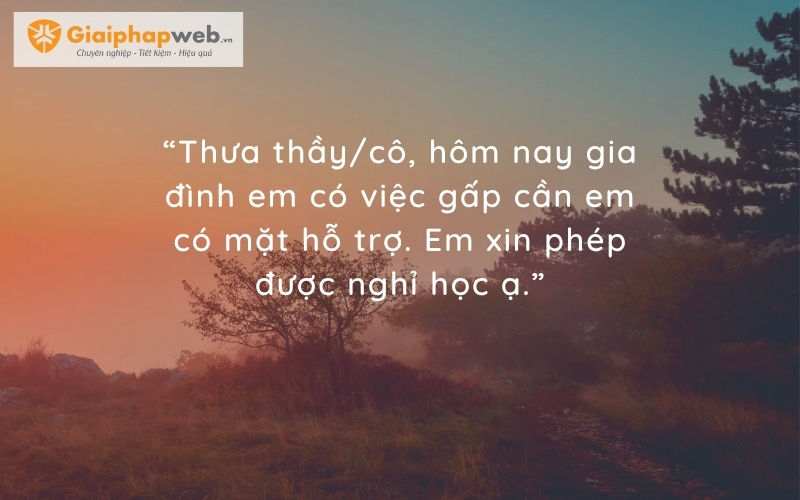 Những câu nói xin nghỉ học hay nhất