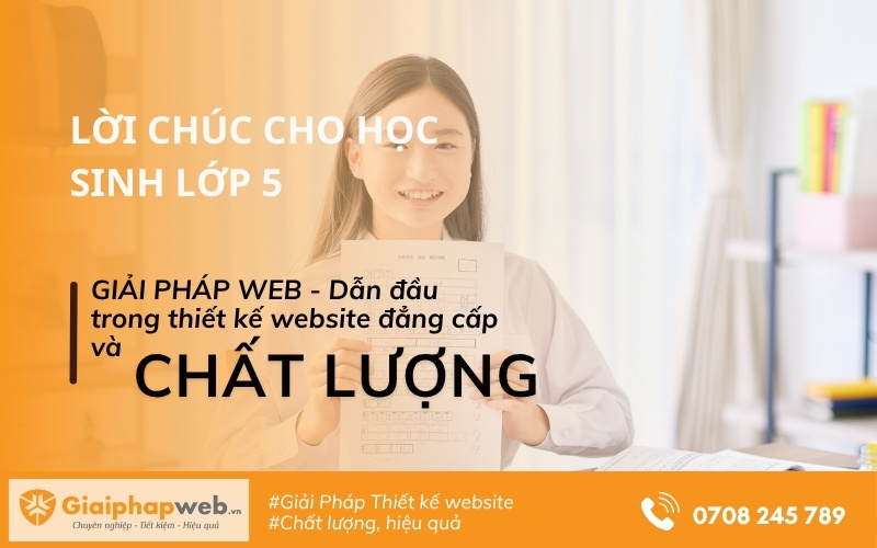 Lời chúc cho học sinh lớp 5